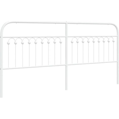 Maison Exclusive - Cabecero de repuesto de metal blanco 193 cm (1/5)