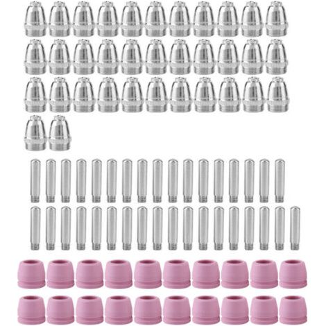 90 pièces/jeu de coupe-plasma, chalumeau de coupe, électrode, buses, accessoires, kit de buses d'électrodes, pour torche de découpe plasma (1/4)