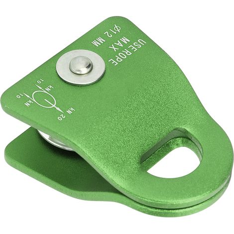 20 kN Abfahrtsrolle aus Aluminium-Magnesium-Legierung, Einzelrolle für Bergsteigen und Skifahren (grün) (1/5)