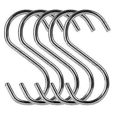 Lot de 10 crochets en forme de S en acier inoxydable 304, crochets de suspension (argenté) (1/5)