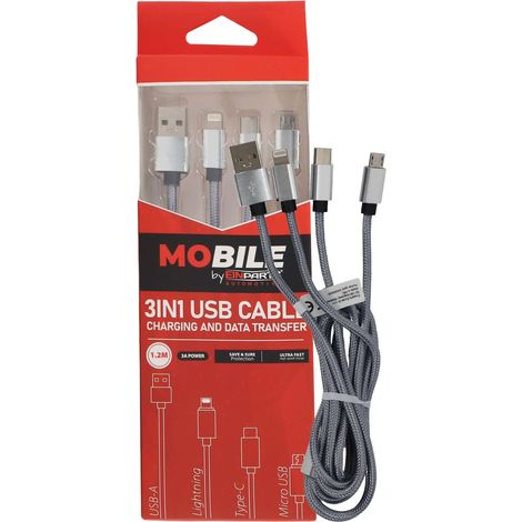 3-in-1-USB-A-USB-C-Lightning-Kabel, 1,2 m, EPMOB09 (1/5)