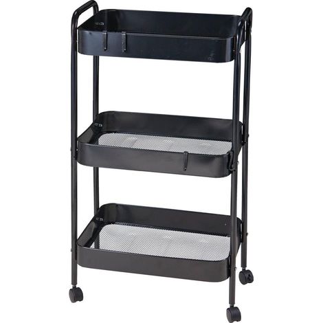 EXCELLENT verdulero con ruedas 72 cm negro , Verdulero con ruedas 72 cm negro, un carrito organizador práctico y funcional diseñado para optimizar el almacenamiento en el hogar y f