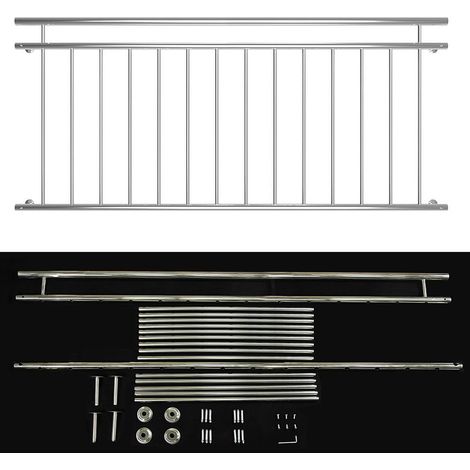 Parapetto per balconi Melko ringhiera per balaustre 90x184 in acciaio inox ringhiera di sicurezza barriera barriera di sicurezza 
