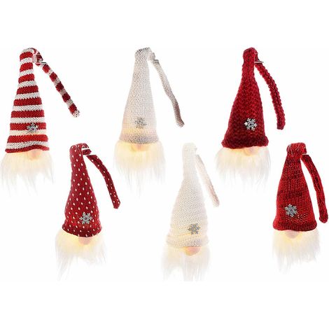 Set 6 Babbi Natale Luminosi da Appoggiare Decorazione Natalizia Luminosa per Casa e Negozi Idea Regalo Natale (1/3)
