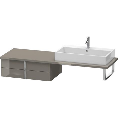 VERO mobile basso consolle 285x800x518mm flanella grigio lucido