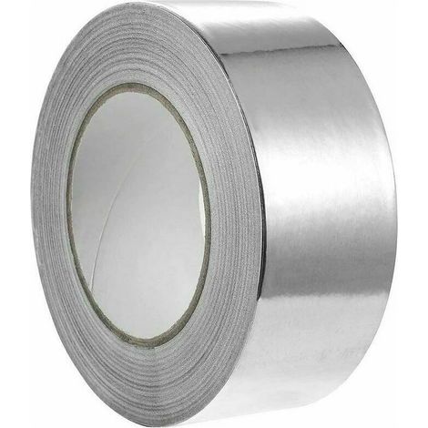 Aluminiumklebeband, wasserdicht, feuerhemmend, hitzebeständig, Klebstoff für Reparatur, Isolierung und Abdichtung, 48 mm x 10 m (Rolle x 1, silber) (1/5)