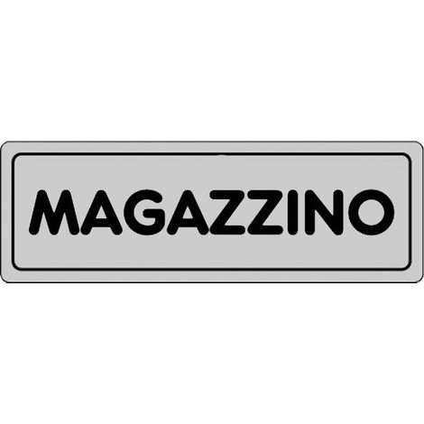 Cartello in Carta Autoadesiva 15x5 cm - MAGAZZINO (1/2)