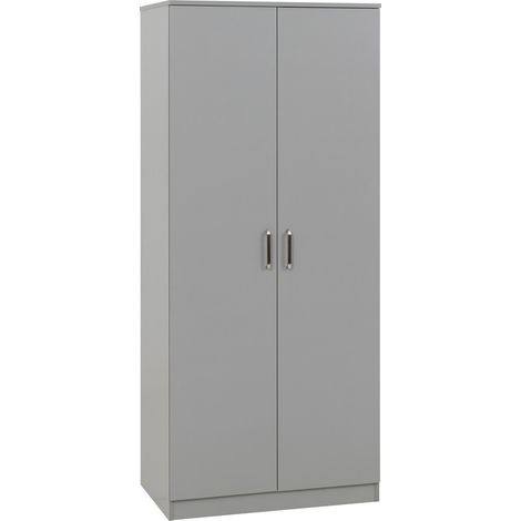 Dakota 2 Door Wardrobe - L48 x W75 x H175 cm - Light Grey