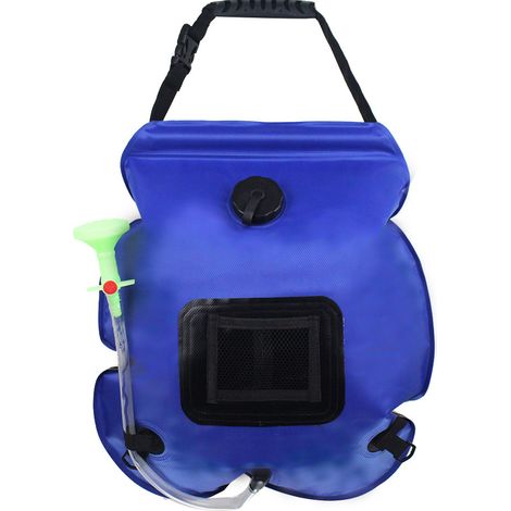 AGE Sac de Douche Solaire, 20L Sac de Douche Camping Portatif Solaire Chauffe, Voyage Douche Solaire avec sur/Hors Commutateur Tuyau et Pomme de Douche, pour Camping Escalade et Randonnée (1/5)