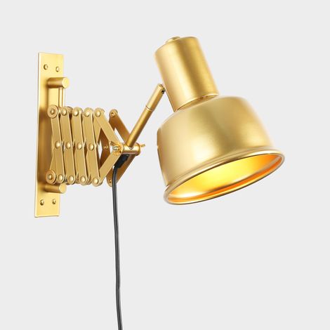 Aplique De Pared Interior Vintage Con Fuelle "ROMA" - E27 - Dorado