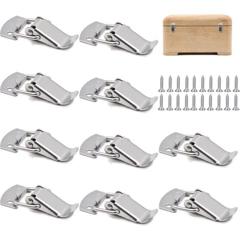 10 abrazaderas de palanca de acero inoxidable con 20 tornillos (1/5)