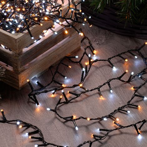 7.7m White & Warm White LED Christmas Fairy String Lights Indoor Outdoor Tree Decoration (1/5)