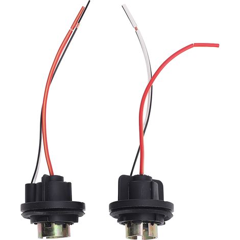 Support de douille de feu stop arrière, 2 pièces, étanche, connecteur de prise de clignotant, ampoule LED avec faisceau de câbles 1156. (1/4)