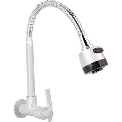 Eosnow Rotierbarer Wasserhahn, Wandmontage Wasserhahn G1/2-Zoll-Waschbecken für Haushaltsküche im Wandtätigkeit Eitelkeiten Ausrüstung