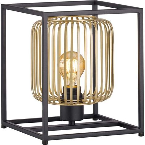 Lampe de table lampe rétro lampe d'appoint lampe de chambre noir or H 26,5 cm (1/3)