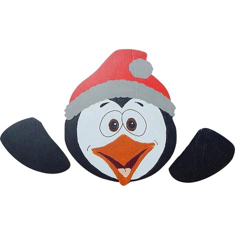 adornos navideños, renos y Papá Noel, adornos de cuero, para valla de jardín, patio exterior. (1/4)
