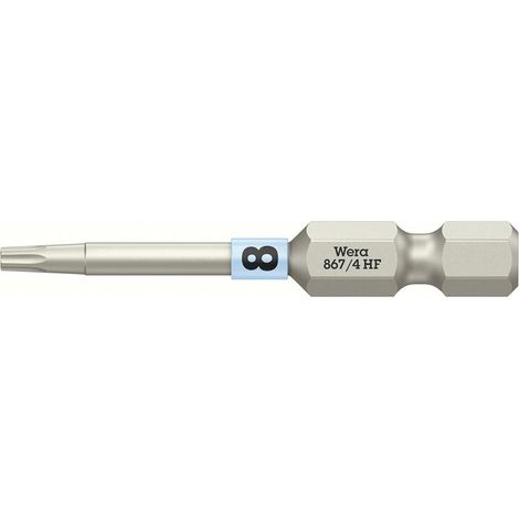 Punta Wera de 1/4" DIN 3126 E6.3 T8x50mm resistente con función de sujeción. (1/4)