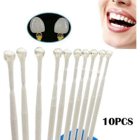 Beyamis 10 pièces de matrices adhésives pour couronnes dentaires, supports, tiges, bâtonnets de collage, recharges pour facettes (1/3)