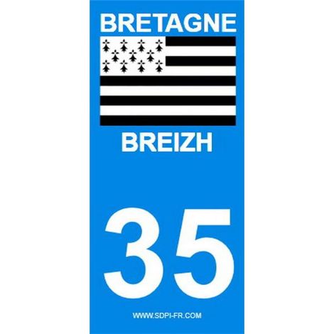 ADHESIFS REGION DEPARTEMENT 35 BRETAGNE/BREIZH X2