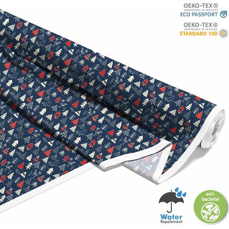 TESSUTI DECORATIVI PER ESTERNI OXFORD - Motivo alberi di Natale in inverno I DX281 (1/5)
