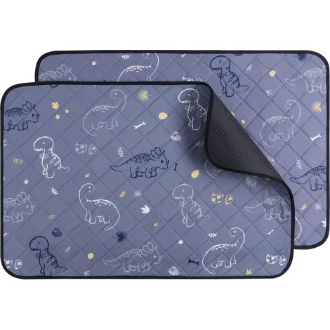 IEUUMLER Lot de 2 Tapis Educateur pour Chien, Lavable Réutilisables et Super Absorbanttapis Pee Pad, Anti-fuites Apprentissage propreté pour Chiot FC013 (Gris,6045CM) (1/5)