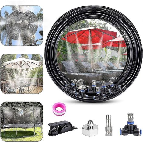 Kit d'irrigation par brumisation Terrace Mist, système de brumisation extérieur Drop pour patio, jardin et gazebo (10) (1/5)