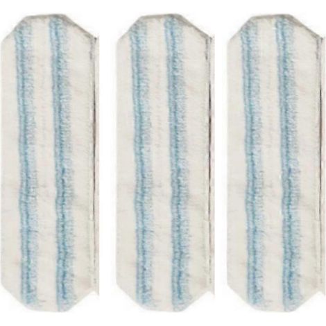Serpillières microfibres lavables - Têtes de rechange compatibles H2Pro, lot de 3, pour sols propres et sans traces, nettoyage efficace et durable. (1/5)