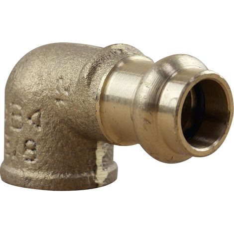 Coude 90° Femelle Femelle laiton à sertir et visser Ø12 x 3/8" (12/17) (1/3)