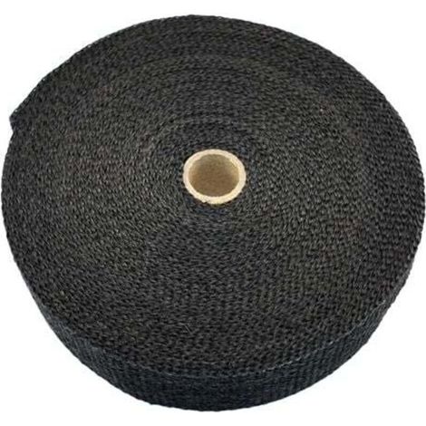 5m Noir Haute Isolation Thermique Tuyau D'échappement Wrap Bande Tissu pour Voiture Moto (1/4)