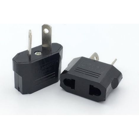 EU 4.8 mm noir - 1PCS Européenne US UA Adaptateur Prise EUROPéENNE Américaine Japon Chine NOUS EU Euro Adapta (1/4)