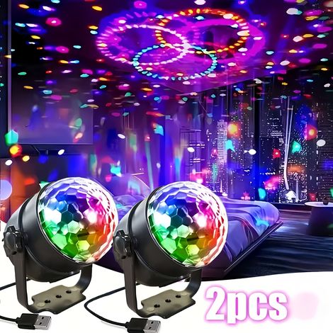 Projecteur USB 2 pièces Lumière RGB Veilleuse Lumière LED Éclairage décoratif d'ambiance (1/4)