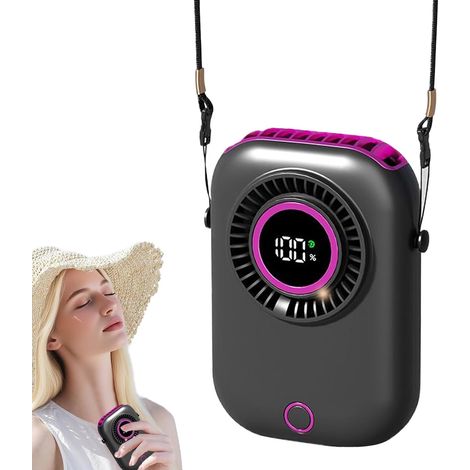 Ventilateur de Ceinture Rechargeable avec Éclairage d'Ambiance (1/5)