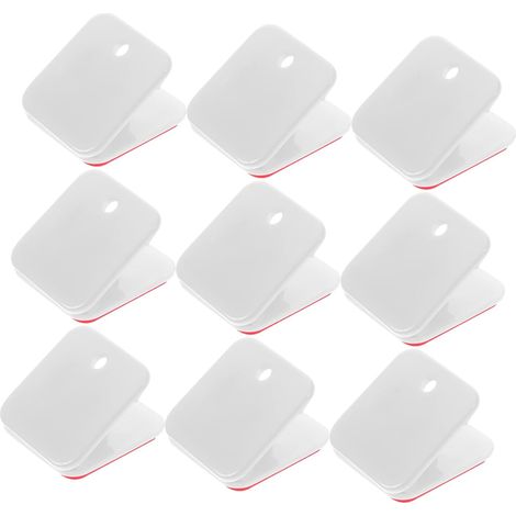 Clips Adhésifs Blancs en Plastique 12 Pièces pour Tapis de Propreté (1/5)