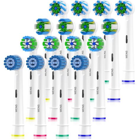 Lot de 8 brossettes compatibles avec brosse à dents électrique, compatibles avec Pro1000/2000/3000/5000/Vitality et plus encore, blanches (1/5)