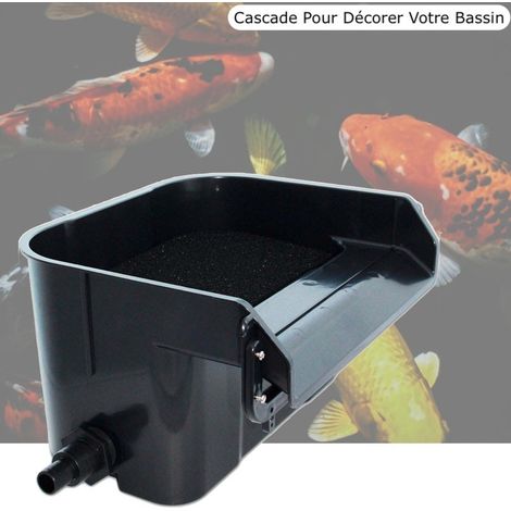 Le Poisson Qui Jardine – Lame d'eau pour bassin de jardin – Longueur 1m – Filtre intégré pour eau propre – Installation facile avec connexions incluses