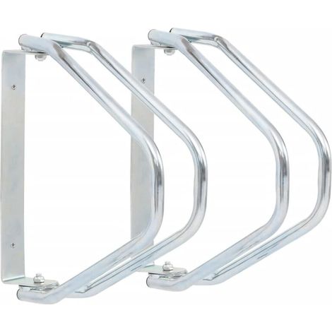 Support de bicyclette mural 2 pcs acier galvanisé (1/5)