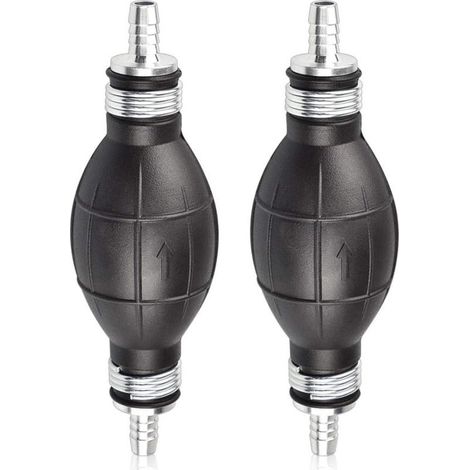 Pompe à Main Essence en Caoutchouc 8mm - Poire d'Amorçage Carburant pour Voitures, Motos et Bateaux (Noir) - Pompe Manuelle de Transfert (1/5)