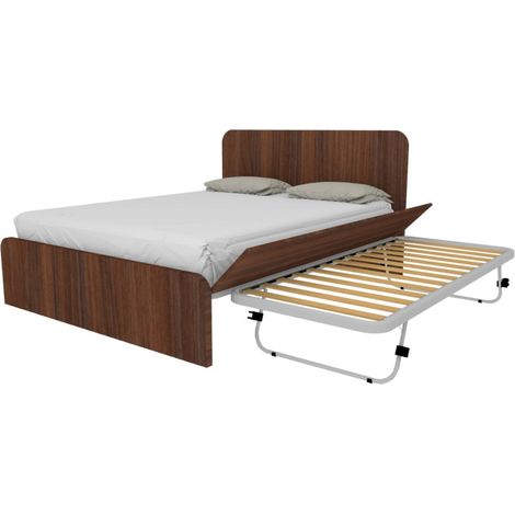 Letto matrimoniale 160x200 con rete estraibile e sollevabile - Noce Caracalla