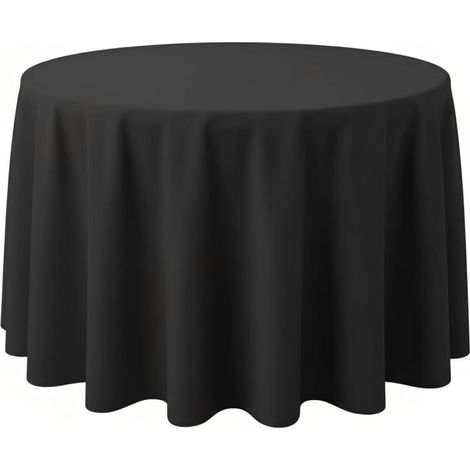 Mantel, manteles de comedor, resistente a las manchas, para uso interior/exterior, apto para mesas plegables, picnics, camping, fiestas, Ø 200 cm (1/5)