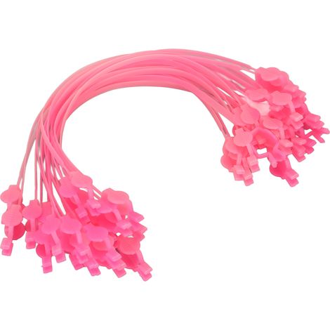 Pince à serviette dentaire sûre, élégante et anti-stress, en plastique souple rose. (1/5)