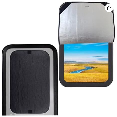 Store occultant pour fenêtre de porte de camping-car，tissu pare-soleil pour intimité, 16 x 25 pouces，2pcs (1/5)
