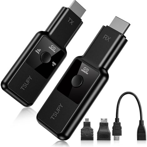 Émetteur et récepteur Hdmi sans Fil 1080P Full HD, Wireless HDMI avec écran LED,Portée de 50M, 2,4G/5G, pour Ordinateur Portable, PC vers TV HD, Projecteur,Plug (1/5)