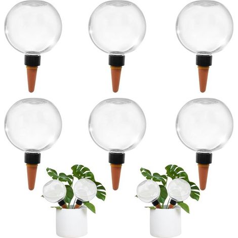 Goutteur d'eau - Lot de 6 - Système d'arrosage automatique - Goutteur pour plantes - Piquets d'arrosage - Irrigation goutte à goutte automatique - Goutteur pour plantes d'intérieur et d'extérieur - 50 (1/5)