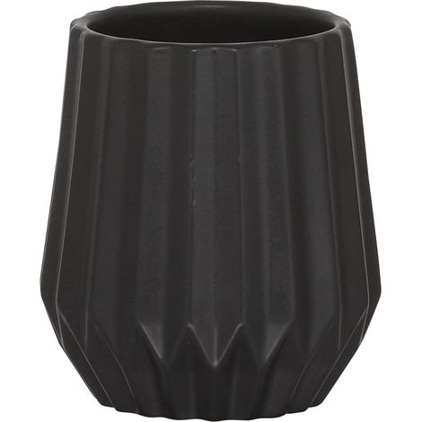 Porte Brosse à Dents, Support pour Brosse à Dents et Porte Dentifrice, Accessoire de Salle de Bain en Céramique à Dents Électrique pour Le Plan de Travail, Noir (1/4)