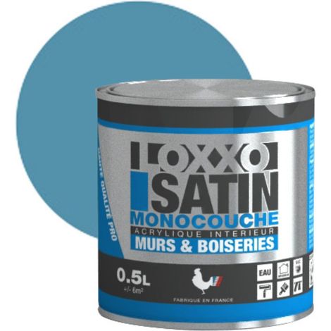 Loxxo Peinture Acrylique Murs & Plafonds - Monocouche - Satin Conditionnement: 0,5L - Couleur: CANARD