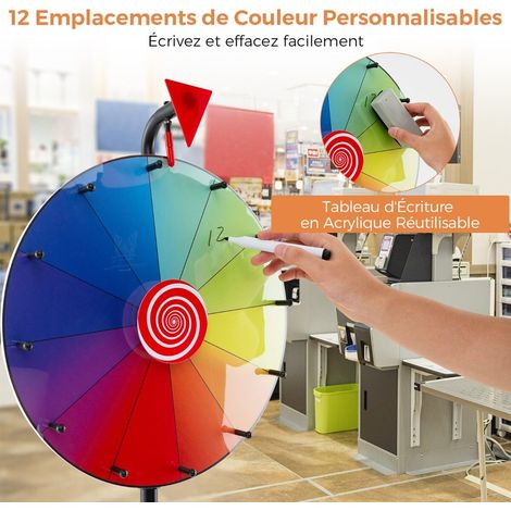 Roue de loterie 40 cm avec support de sol trépied pliant (1/5)