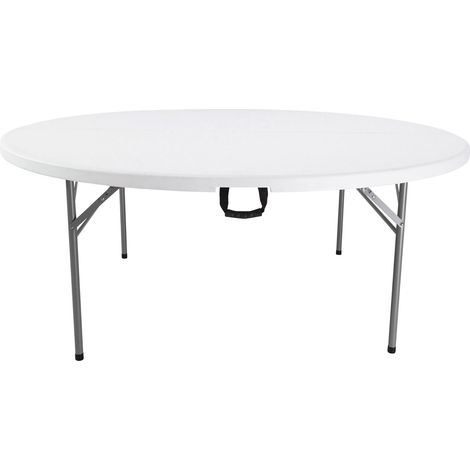 Tavolo Catering Rotondo Pieghevole Ø180 cm Bianco