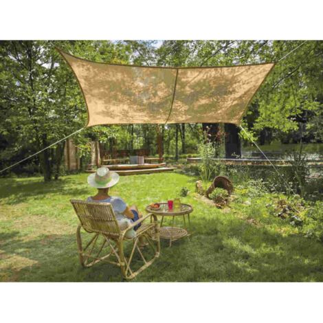 Voile d'ombrage Naturelle Jute Rectangulaire 3 x 2 m - Jardiline