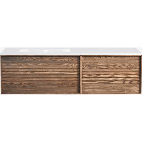 SKLUM Solea Badezimmermöbel-Set aus Holz mit integriertem Waschbecken