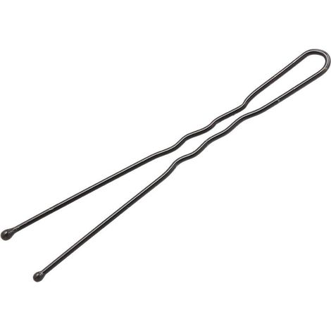 100 horquillas negras en forma de U, pinzas para el cabello onduladas, cabeza resistente a los arañazos, herramienta de peinado en forma de disco, tamaño grande (7 cm). (1/5)